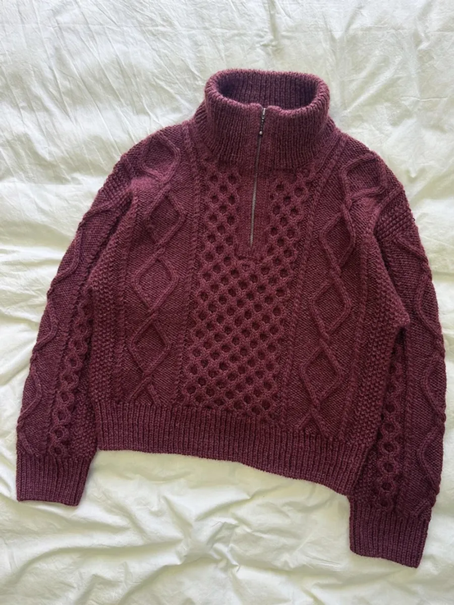 Enkeltoppskrift / PetiteKnit / PK-281  Dagmar zipper sweater